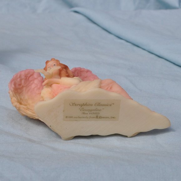 lot of 2 angels one figurine and a framed picture (H77) - Picture 7 of 12